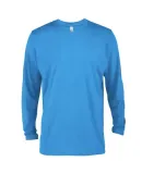 Delta Apparel P603C   Adlt LS Crew CVC in Turquoise a3u