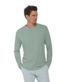 Delta Apparel P603S   Adlt LS Crew SLUB in Sea glass