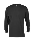 Delta Apparel P603T   Adlt LS Crew TRI in Black heather k2w