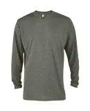 Delta Apparel P603T   Adlt LS Crew TRI in Moss heather k3c