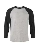 Delta Apparel P611T   Adlt Raglan TRI in Ahtletic heather/black heather j20