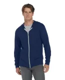 Delta Apparel P910T   Adlt Zip Hood TRI in Navy heather