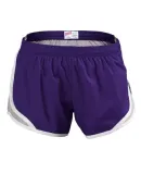 Delta Apparel S081GP   Girl's Short in Purple/silver