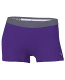 Delta Apparel S1110GP   Girls Short Dri in Purple/gun metal