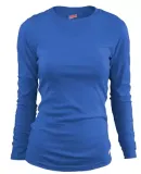 Delta Apparel S6562VP   Juniors LS Crew in Royal