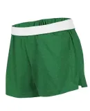 Delta Apparel SM037P   Junior Short in Kelly green heather