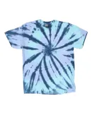 Dyenomite 200TD Rainbow Cut-Spiral Tie-Dyed T-Shir in Bermuda