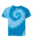 Dyenomite 20B21 Youth Tone-on-Tone Spiral T-Shirt in Royal