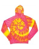 Dyenomite 854BWA Youth Wave Tie Dye Hoodie Fluorescent Wave