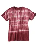 Dyenomite 640SB Shibori Tie Dye T-Shirt in Maroon