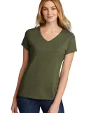 Port & Company LPC330V     Ladies Tri-Blend V-Neck MilGrnHtr