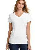 Port & Company LPC330V     Ladies Tri-Blend V-Neck White