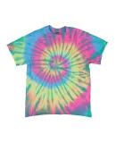 Dyenomite 200NR Neon Rush Tie-Dyed T-Shirt in Aqua