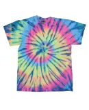 Dyenomite 200NR Neon Rush Tie-Dyed T-Shirt in Cobalt feather