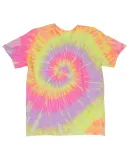 Dyenomite 200NR Neon Rush Tie-Dyed T-Shirt in Glow in the dark grapefruit