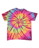 Dyenomite 200NR Neon Rush Tie-Dyed T-Shirt in Pomegranate