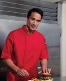 Unisex Short Sleeve Chef Coat Red