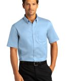 Port Authority W809 Short Sleeve SuperPro React Tw in Cloudblue