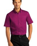 Port Authority W809 Short Sleeve SuperPro React Tw in Wildberry