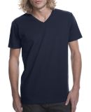 Next Level 3200 Fitted Short Sleeve V Neck T Shirt in Midnight navy