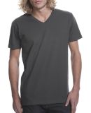 Next Level 3200 Fitted Short Sleeve V Neck T Shirt in Heavy metal