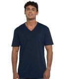Next Level 3200 Fitted Short Sleeve V Neck T Shirt in Midnight navy