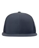 Richardson Hats 511 Wool Blend Flat Bill Trucker H in Navy/ navy