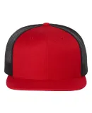 Richardson Hats 511 Wool Blend Flat Bill Trucker H in Red/ black