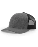 Richardson Hats 115CH Low Pro Heather Trucker Cap Black Heather/ Black