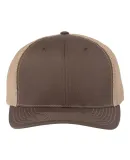 Richardson Hats BLZ601 R-Flex Adjustable Trucker C in Brown/ khaki