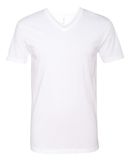 Next Level 6240 CVC V Neck T Shirts in White