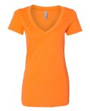 Next Level 6640 The CVC V Neck T Shirts in Orange