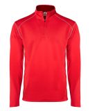 Badger Sportswear 4438 Money Mesh Quarter-Zip Pull in Red