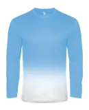 Badger Sportswear 2204 Youth Ombre Long Sleeve T-S Columbia Blue