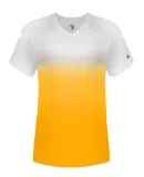 Badger Sportswear 4207 Women's V-Neck Ombre T-Shir Gold