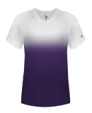 Badger Sportswear 4207 Women's V-Neck Ombre T-Shir Purple