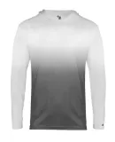 Badger Sportswear 2205 Youth Ombre Long Sleeve Hoo Graphite
