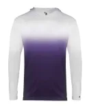 Badger Sportswear 2205 Youth Ombre Long Sleeve Hoo Purple