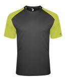 Badger Sportswear 2230 Youth Breakout T-Shirt in Graphite/ lime