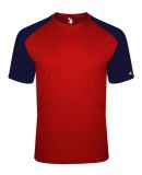 Badger Sportswear 2230 Youth Breakout T-Shirt in Red/ navy