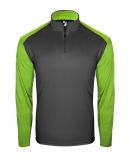 Badger Sportswear 2231 Youth Breakout Quarter-Zip  in Graphite/ lime