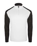 Badger Sportswear 2231 Youth Breakout Quarter-Zip  in White/ black