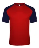 Badger Sportswear 4230 Breakout T-Shirt in Red/ navy