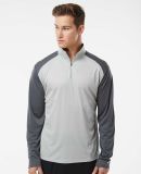 Badger Sportswear 4231 Breakout Quarter-Zip Pullov in Silver/ graphite