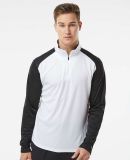 Badger Sportswear 4231 Breakout Quarter-Zip Pullov in White/ black