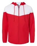 Badger Sportswear 7722 Spirit Outer-Core Jacket in Red/ white