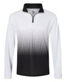 Badger Sportswear 4222 Hex 2.0 Quarter Zip Pullove in Black