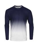 Badger Sportswear 4224 Hex 2.0 Long Sleeve T-Shirt in Navy