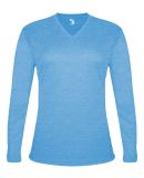 Badger Sportswear 4964 Women's Tri-Blend Long Slee in Columbia blue heather