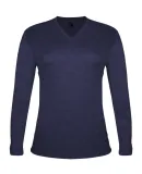 Badger Sportswear 4964 Women's Tri-Blend Long Slee in Navy heather